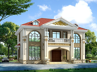 農(nóng)村二層歐風(fēng)小別墅實(shí)用設(shè)計(jì)圖紙，造型奢華大氣，空間利用率高