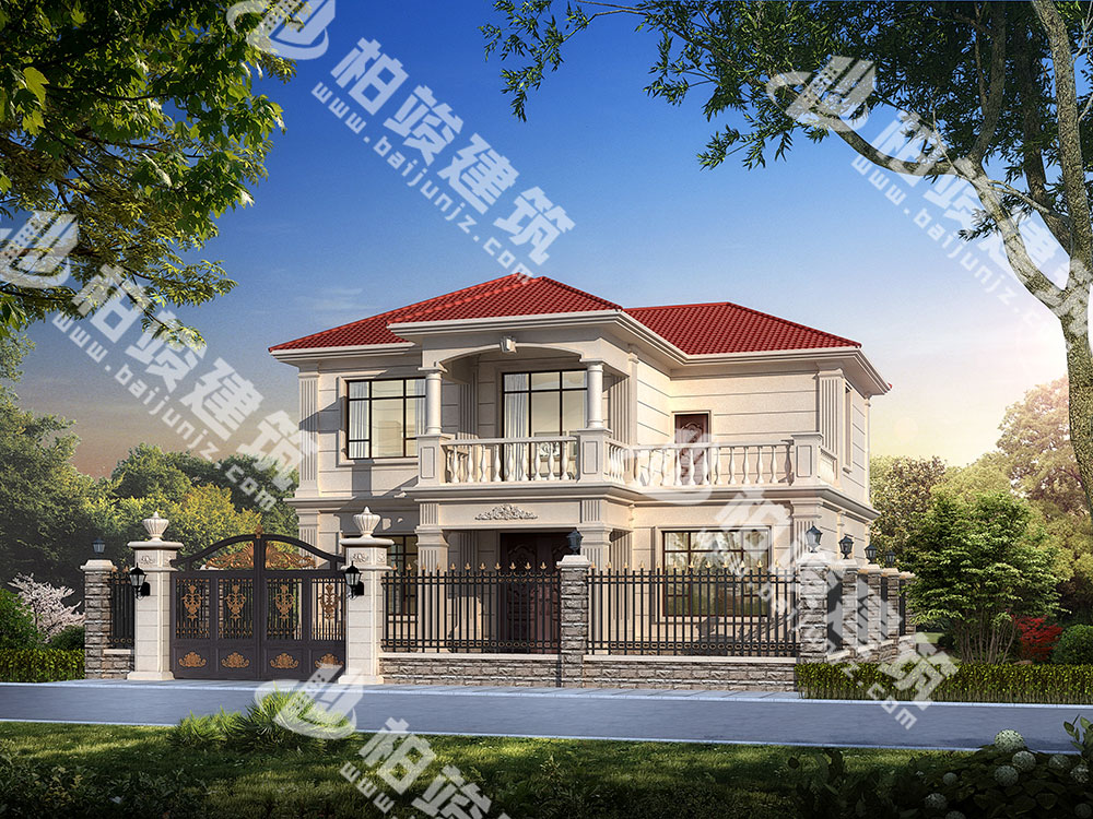 二層農(nóng)村自建房設(shè)計(jì)圖，帶私家庭院，童話般的鄉(xiāng)村墅居