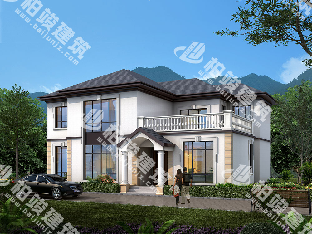 農(nóng)村二層樓房設(shè)計(jì)，簡(jiǎn)歐風(fēng)格，外形清雅，戶型好