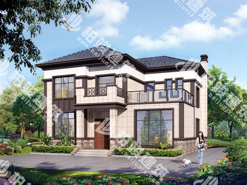 農(nóng)村二層自建房設(shè)計(jì)圖，新中式風(fēng)格，清雅美觀