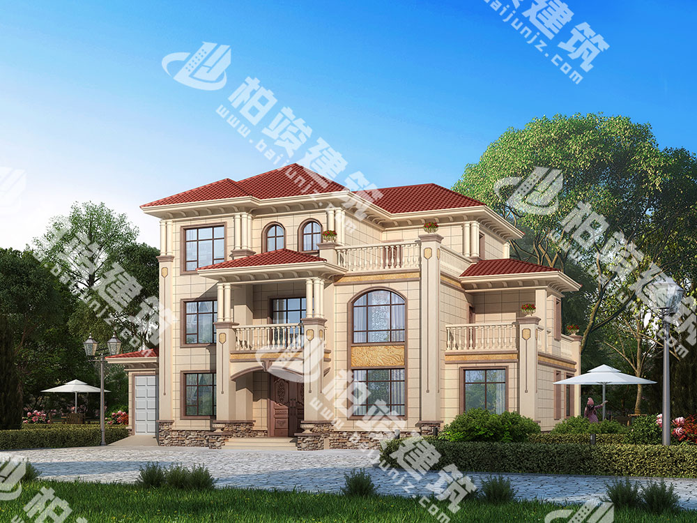 農(nóng)村三層簡歐風(fēng)格自建房設(shè)計圖，占地218㎡，外觀典雅溫馨，內(nèi)部配置很全