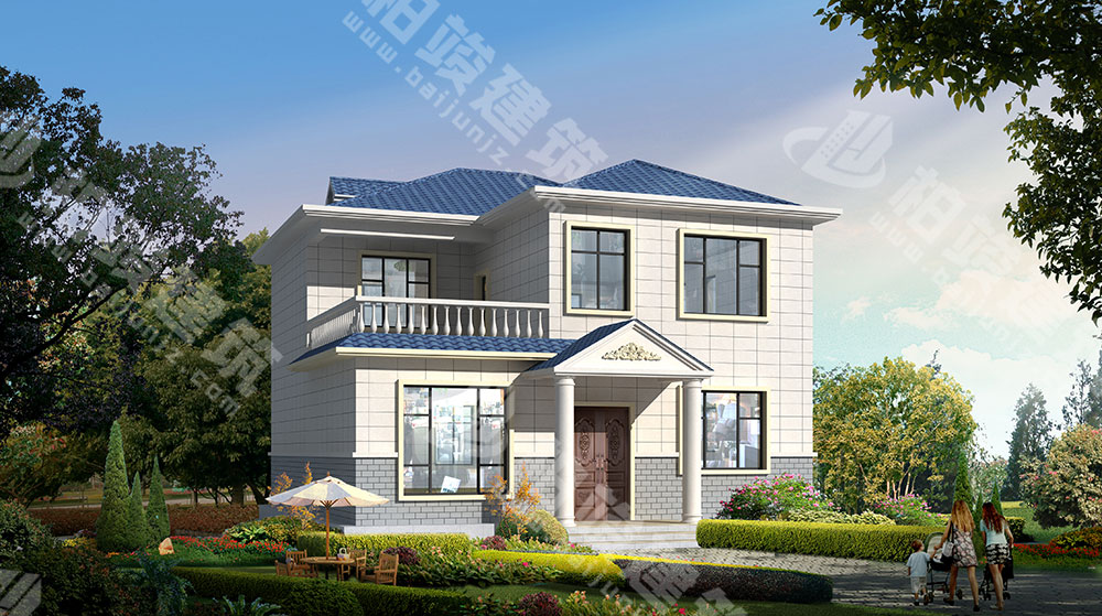 農(nóng)村二層樓房設(shè)計，戶型規(guī)劃緊湊合理，輕復古簡歐風，美觀又實惠