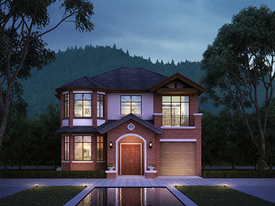 二層美式鄉(xiāng)墅，小小造價筑成大大別墅！