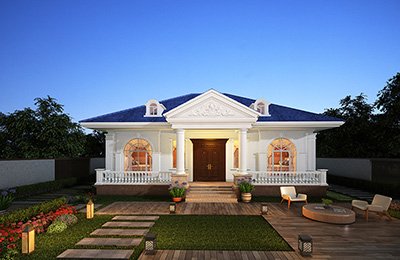 農(nóng)村房屋設計圖，一層簡歐風格，小別墅該有的全都有。