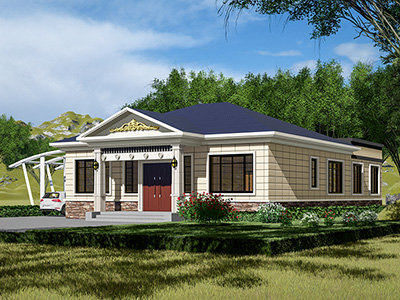 一層歐式農(nóng)村別墅設(shè)計(jì)圖，歐式簡約風(fēng)格，一家人的神仙居所！