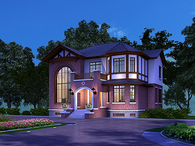 農(nóng)村英式別墅設(shè)計圖，帶地下室，奢華氣派倍有面！