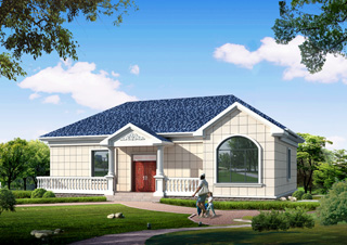 全村的房子中有一道靚麗的風(fēng)景線，淡藍(lán)色的屋頂實(shí)在賞心悅目！