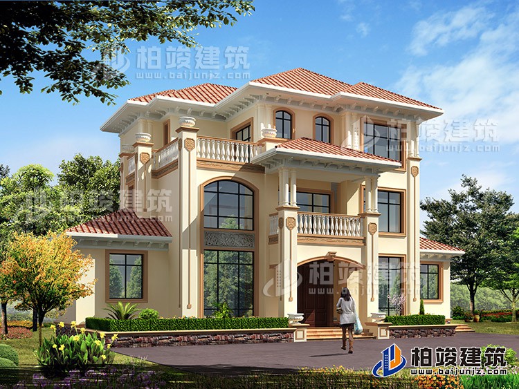 郴州小賣(mài)部老板自建別墅設(shè)計(jì)圖紙及效果圖大全，全村的豪華別墅。