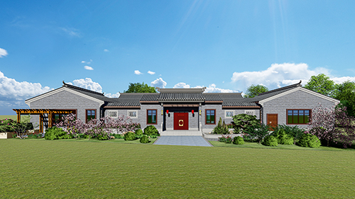 中式風(fēng)格四合院，定制別墅最適合你的別墅。