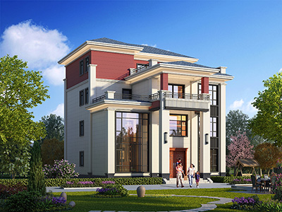 農(nóng)村自建房設(shè)計圖，在村里藍(lán)天白云之下熠熠生輝。