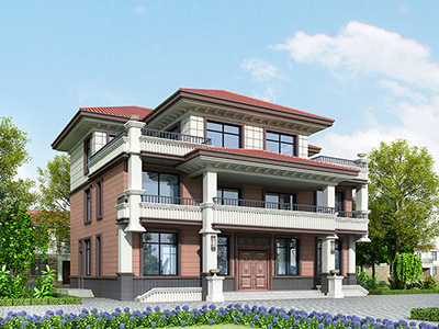 雙拼大別墅，兄弟兩個家庭的房屋。