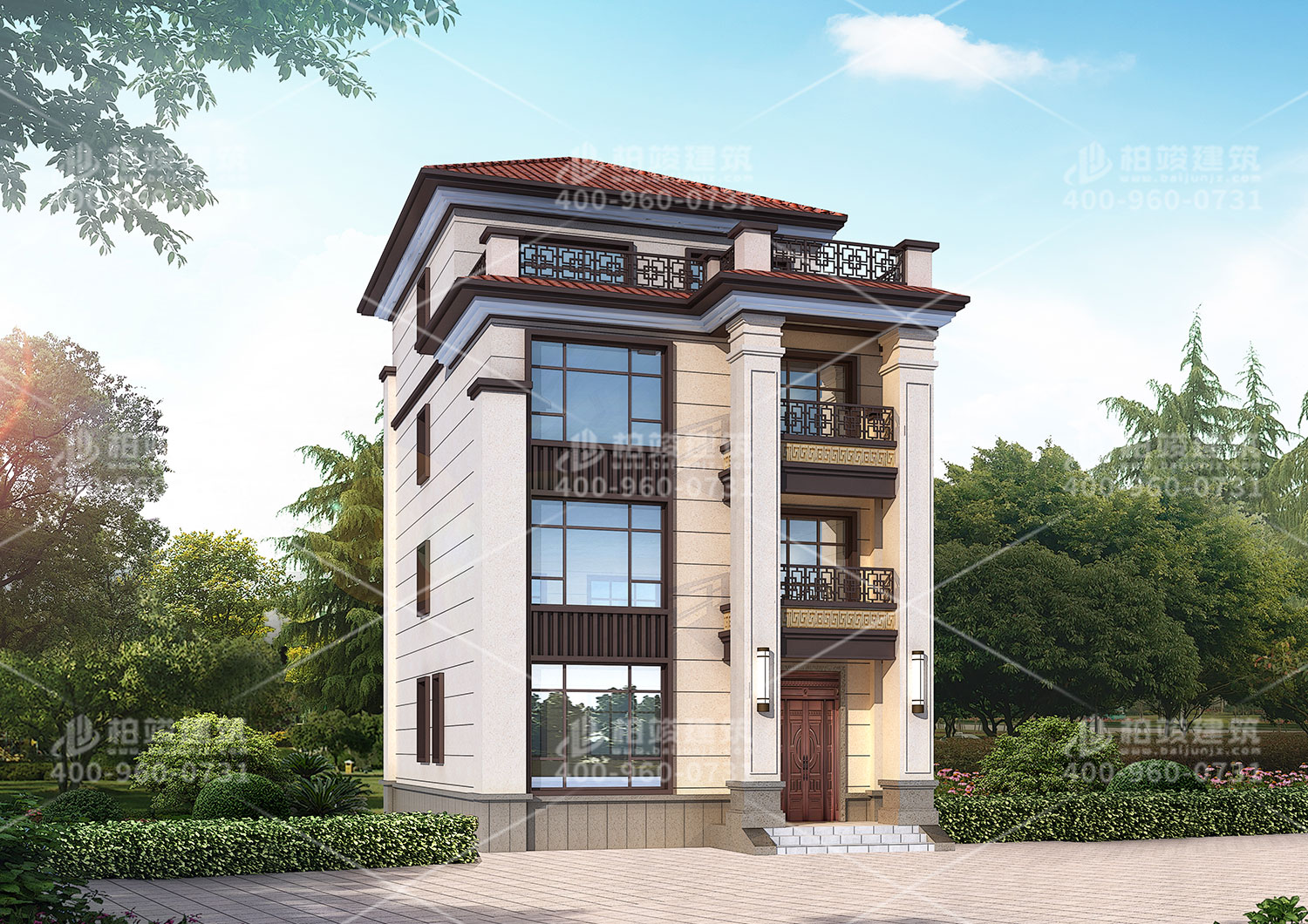 建筑設(shè)計效果圖，別墅平民價格。