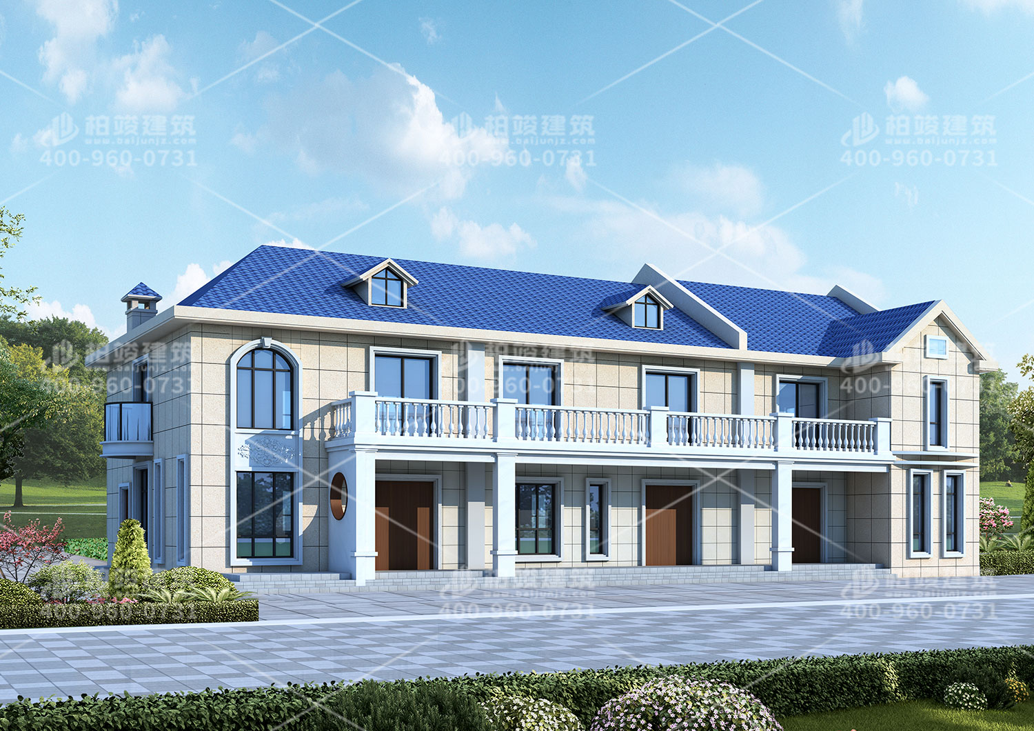 二層豪華歐式別墅效果圖，帶老虎窗通風涼快爽翻了。