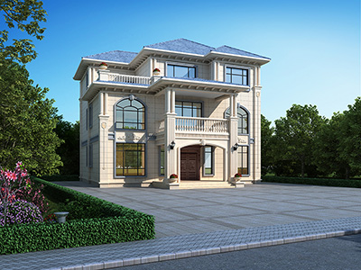 三層歐式自建房設(shè)計(jì)圖，別墅戶型圖欣賞。