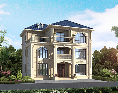 三層鄉(xiāng)村房屋設(shè)計(jì)圖，青山綠水好別墅。