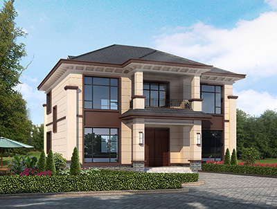 中式二層樓房設(shè)計(jì)圖，造價(jià)30萬左右。