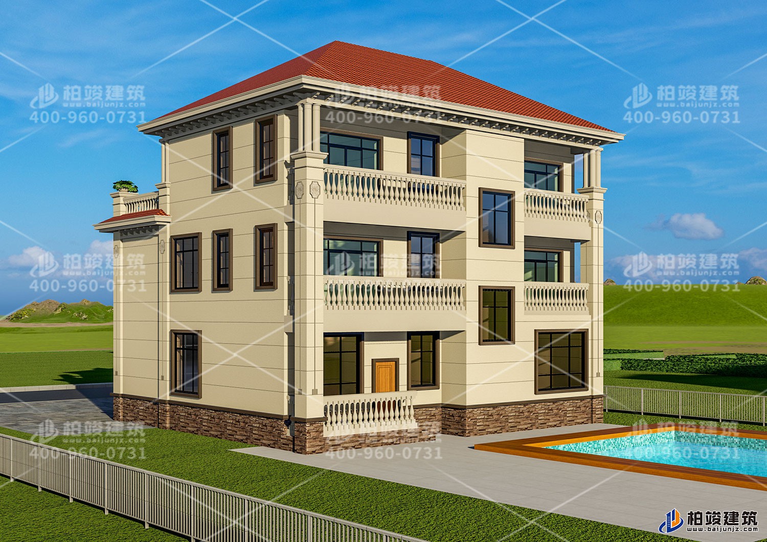 新華陳總定制三層歐式風(fēng)格大別墅！