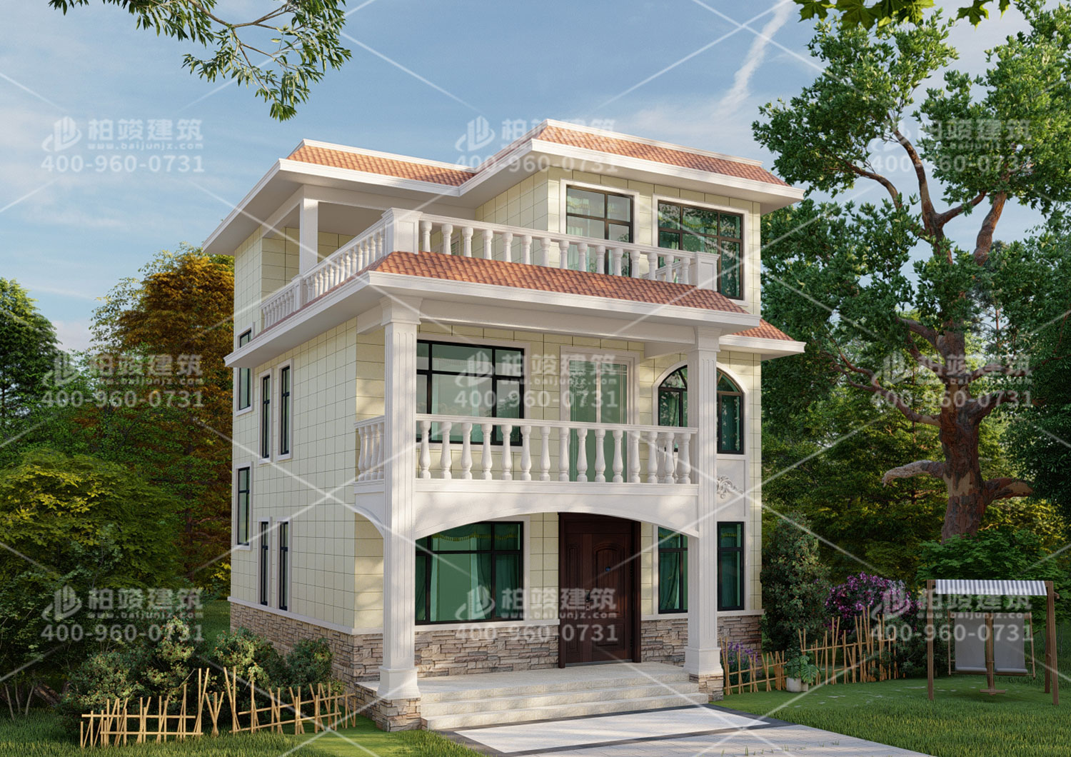 廣東歐總定制歐式三層別墅設計圖及效果圖。