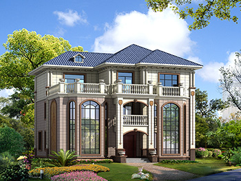 占地190平客廳挑高三層樓房設(shè)計(jì)圖，復(fù)式結(jié)構(gòu)