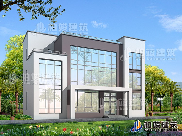 三層現(xiàn)代風格復式豪華別墅圖紙BZ370-現(xiàn)代風格