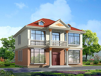 經(jīng)典戶型二層農(nóng)村小別墅設(shè)計(jì)圖，帶閣格 造價(jià)30萬內(nèi)