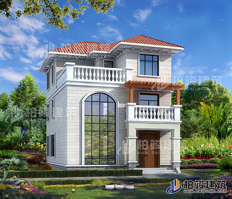 三層漂亮的小別墅圖_農(nóng)村三層框架結(jié)構(gòu)房屋設(shè)計(jì)圖紙BZ380-簡(jiǎn)歐風(fēng)格