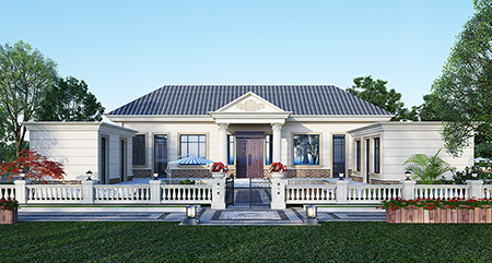 農(nóng)村蓋房設(shè)計(jì)大全一層房子的設(shè)計(jì)圖紙，帶漂亮的小院子