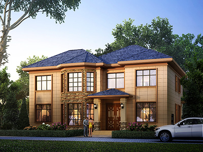 農(nóng)村25萬(wàn)別墅款式二層自建房設(shè)計(jì)圖，外觀簡(jiǎn)約大氣