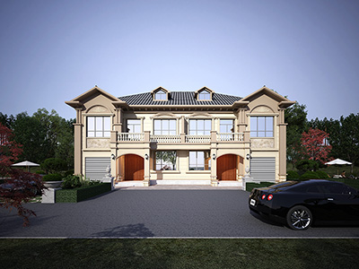 農(nóng)村二層別墅設(shè)計(jì)圖，帶外觀效果圖，帶車庫兄弟自建推薦