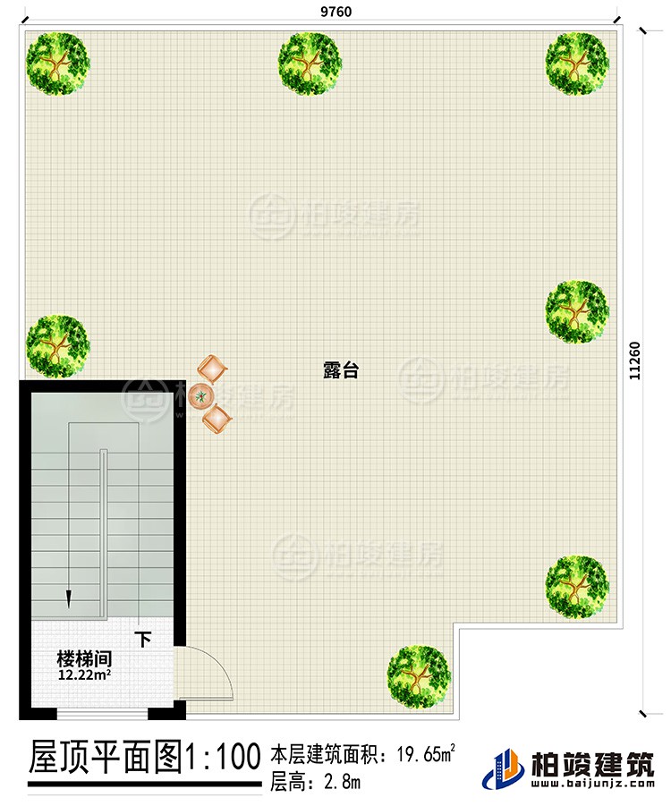 三層：樓梯間、露臺