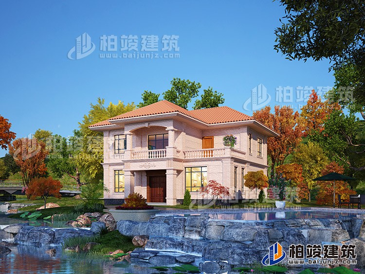 經(jīng)典戶型二層農(nóng)村小別墅設(shè)計(jì)圖，造價(jià)25萬內(nèi)BZ2512-簡歐風(fēng)格