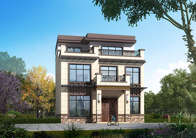 農(nóng)村三層120平米房屋設(shè)計(jì)圖及效果圖，造價(jià)20萬