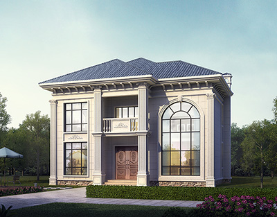 歐式小型二層別墅效果圖片，別墅設(shè)計(jì)圖紙