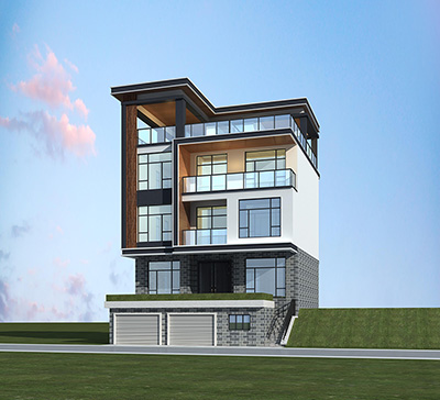 現(xiàn)代別墅設(shè)計(jì)圖紙及效果圖大全 三層半房屋設(shè)計(jì)