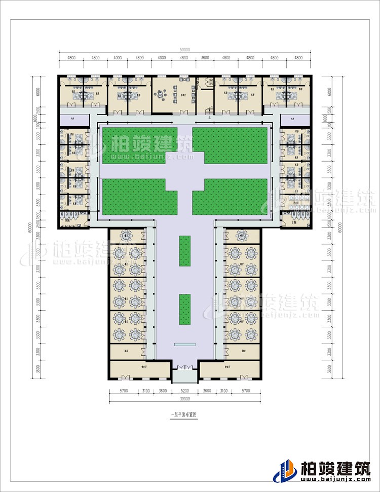 一層：2營業(yè)廳、10餐廳、3公衛(wèi)、洗衣房、17臥室、17內(nèi)衛(wèi)、小客廳