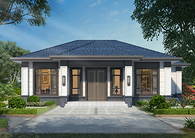 農村一層中式房屋設計圖紙